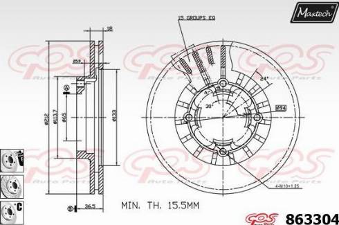 Maxtech 863304.6880 - Discofreno autozon.pro