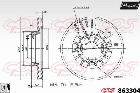 Maxtech 863304.0080 - Discofreno autozon.pro