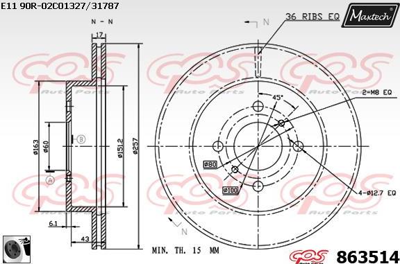 Maxtech 863304 - Discofreno autozon.pro