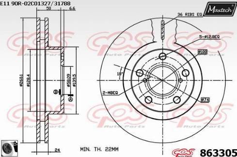 Maxtech 863305.0060 - Discofreno autozon.pro