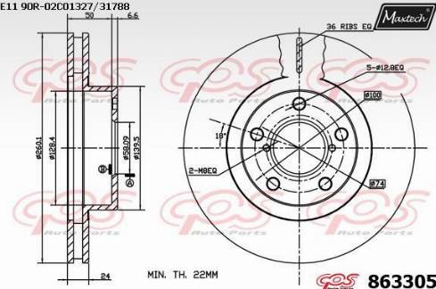 Maxtech 863305.0000 - Discofreno autozon.pro