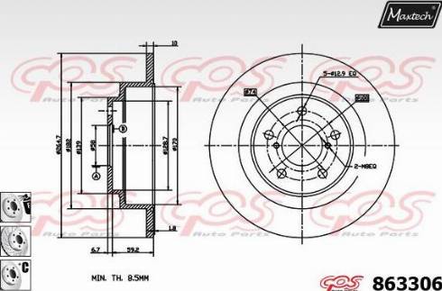 Maxtech 863306.6880 - Discofreno autozon.pro