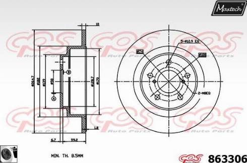 Maxtech 863306.0060 - Discofreno autozon.pro