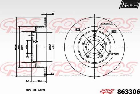 Maxtech 863306.0000 - Discofreno autozon.pro