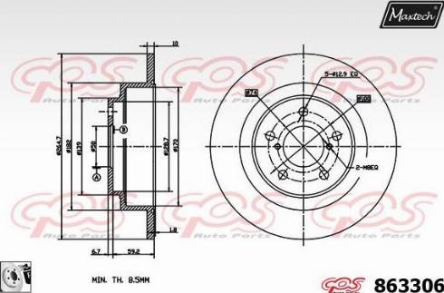 Maxtech 863306.0080 - Discofreno autozon.pro