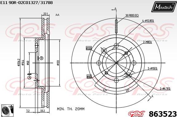 Maxtech 863307 - Discofreno autozon.pro