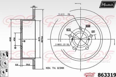 Maxtech 863319.6980 - Discofreno autozon.pro