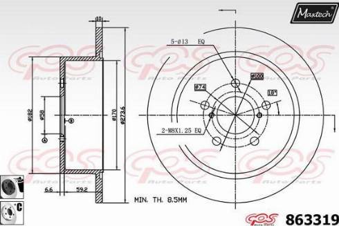 Maxtech 863319.6060 - Discofreno autozon.pro