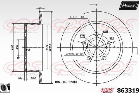 Maxtech 863319.0060 - Discofreno autozon.pro