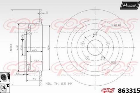 Maxtech 863315.6060 - Discofreno autozon.pro