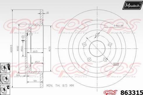 Maxtech 863315.6880 - Discofreno autozon.pro