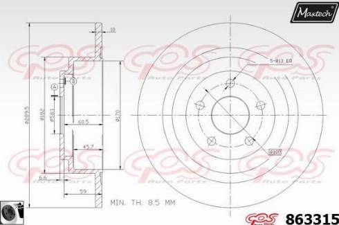 Maxtech 863315.0060 - Discofreno autozon.pro