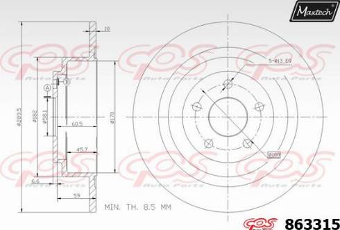 Maxtech 863315.0000 - Discofreno autozon.pro