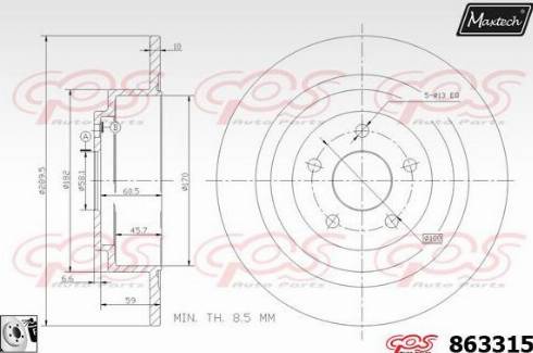 Maxtech 863315.0080 - Discofreno autozon.pro