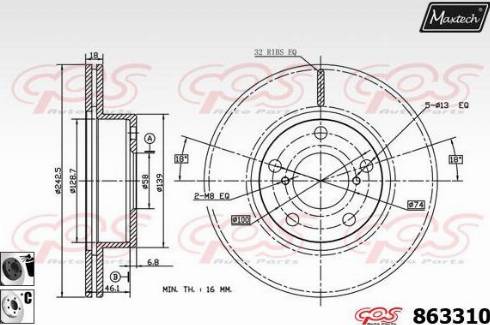 Maxtech 863310.6060 - Discofreno autozon.pro