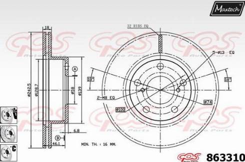 Maxtech 863310.6880 - Discofreno autozon.pro