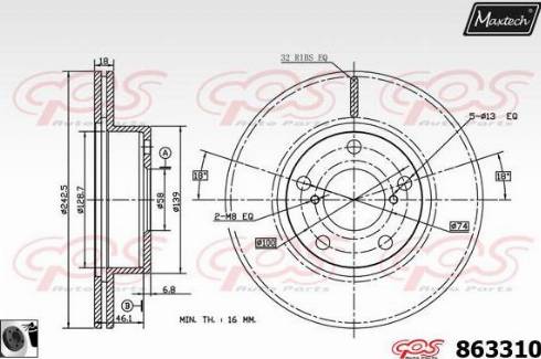 Maxtech 863310.0060 - Discofreno autozon.pro