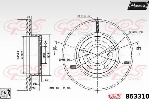 Maxtech 863310.0080 - Discofreno autozon.pro