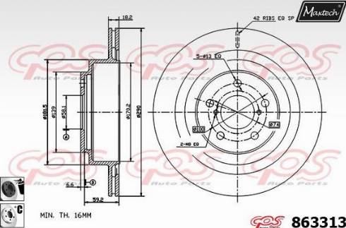 Maxtech 863313.6060 - Discofreno autozon.pro