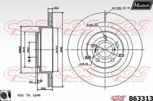 Maxtech 863313.0060 - Discofreno autozon.pro