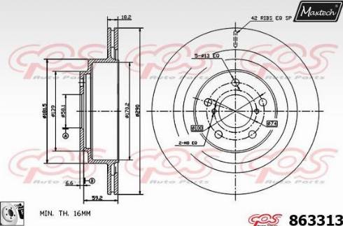 Maxtech 863313.0080 - Discofreno autozon.pro