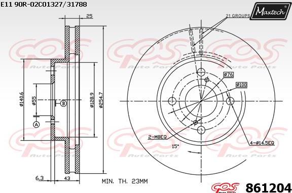 Maxtech 863313 - Discofreno autozon.pro