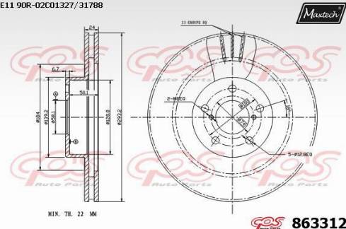 Maxtech 863312.0000 - Discofreno autozon.pro