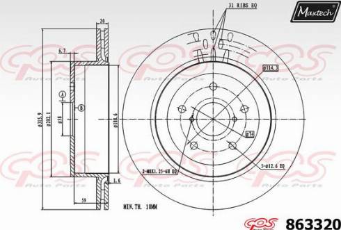 Maxtech 863320.0000 - Discofreno autozon.pro