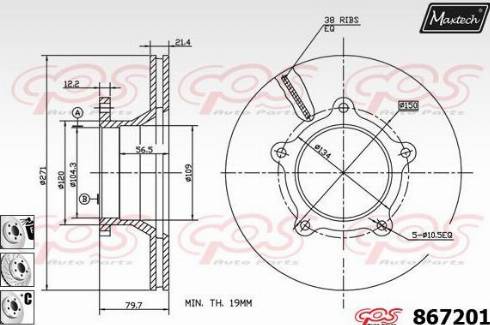 Maxtech 867201.6880 - Discofreno autozon.pro