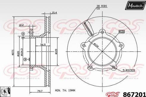 Maxtech 867201.0080 - Discofreno autozon.pro