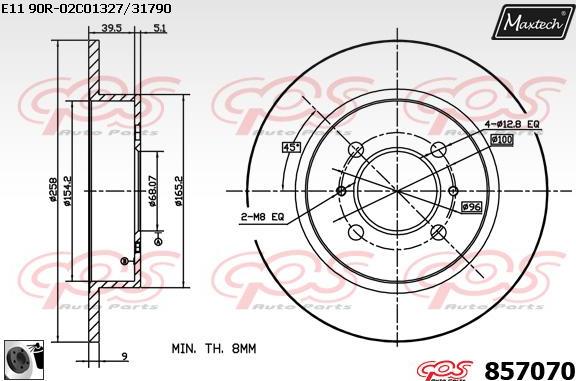 Maxtech 800101 - Bullone, Disco freno autozon.pro