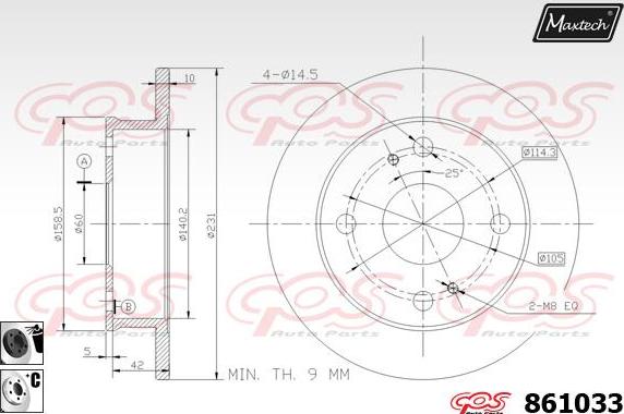 Maxtech 800110 - Bullone, Disco freno autozon.pro