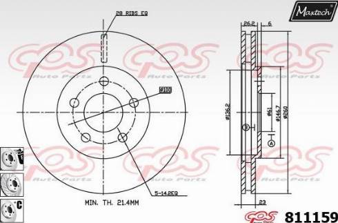 Maxtech 811159.6880 - Discofreno autozon.pro