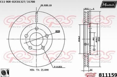 Maxtech 811159.0060 - Discofreno autozon.pro