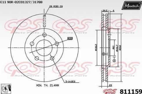 Maxtech 811159.0080 - Discofreno autozon.pro