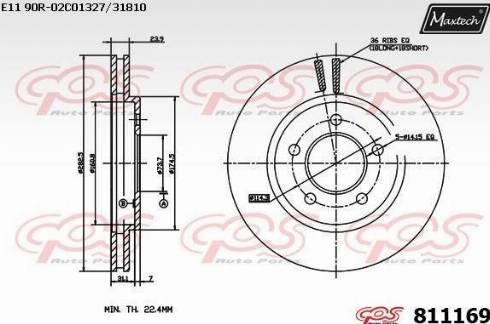 Maxtech 811169.0000 - Discofreno autozon.pro