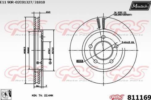 Maxtech 811169.0080 - Discofreno autozon.pro