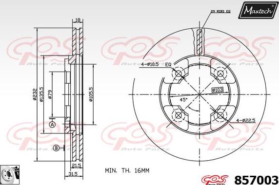 Maxtech 811169 - Discofreno autozon.pro