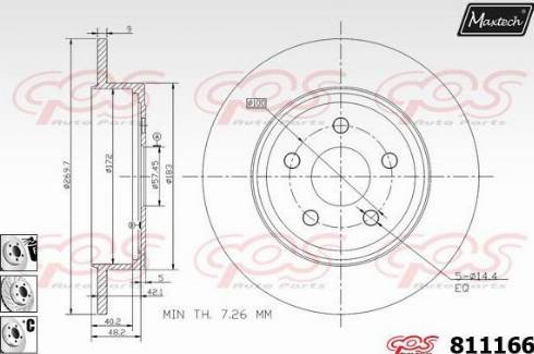 Maxtech 811166.6880 - Discofreno autozon.pro