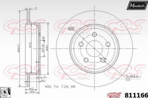 Maxtech 811166.0080 - Discofreno autozon.pro