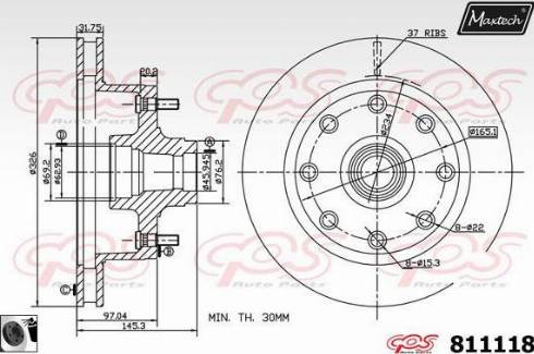 Maxtech 811118.0060 - Discofreno autozon.pro