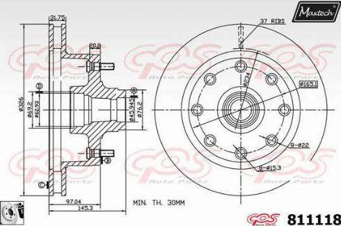 Maxtech 811118.0080 - Discofreno autozon.pro