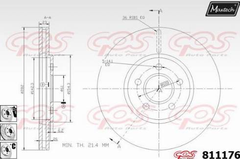 Maxtech 811176.6880 - Discofreno autozon.pro