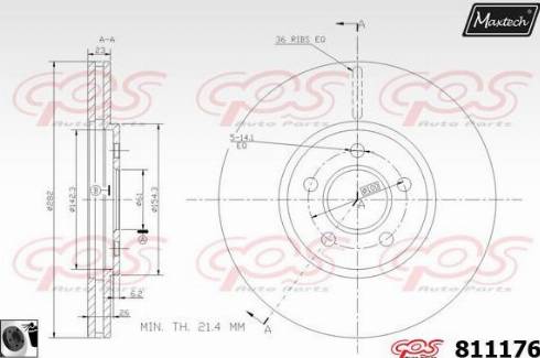 Maxtech 811176.0060 - Discofreno autozon.pro