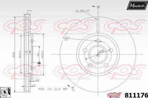 Maxtech 811176.0080 - Discofreno autozon.pro