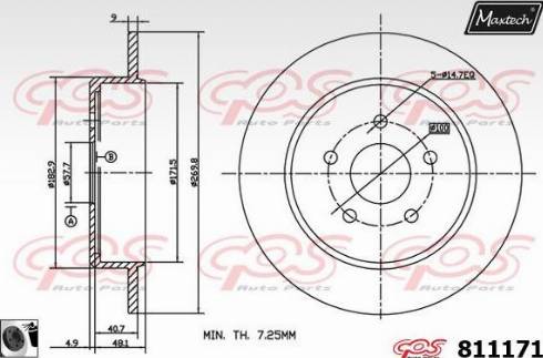 Maxtech 811171.0060 - Discofreno autozon.pro