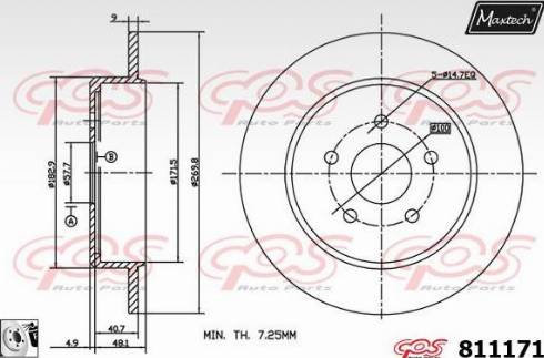 Maxtech 811171.0080 - Discofreno autozon.pro