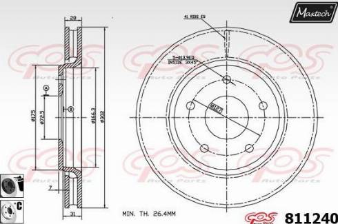 Maxtech 811240.6060 - Discofreno autozon.pro