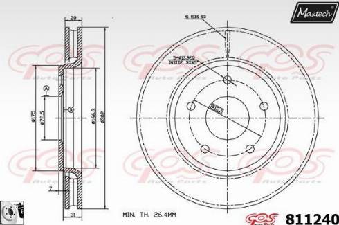 Maxtech 811240.0080 - Discofreno autozon.pro