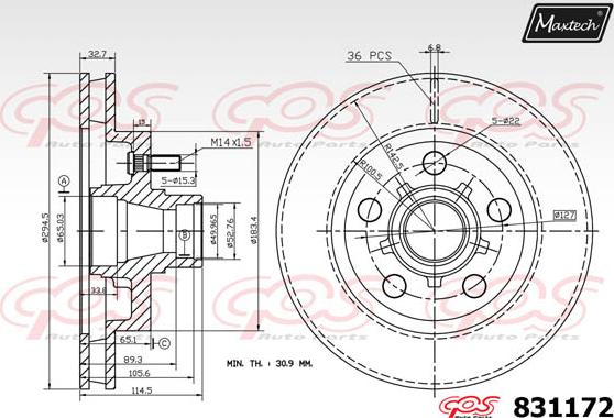 Maxtech 811240 - Discofreno autozon.pro